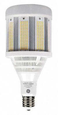 HID Replacement LED Bulb: Corncob BT56, Mogul Screw (EX39), 450 W Watt, 4000K, LED, 277 to 480V (MPN LED450BT56/740). Key specifications — Color Temperature: 4000K; Brand: GE LAMPS; Shatter-Resistant: No.