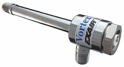 EXAIR Vortex Tube: 8 scfm Max Flow Rate, 550 BtuH Cooling Capacity, 28°F to 129°F - Vortex Tubes