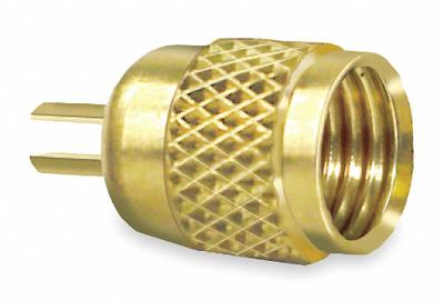JB INDUSTRIES Access Valve Cap: 1/4 in SAE, 4 5/8 in Overall Ht, Brass, Core Remover/Gasket - Caps for Access Valves