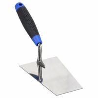 WESTWARD Bucket Trowel: Blade Material Stainless Steel, Blade Shape Square, 4 1/2 in Blade Wd (MPN 13A652). Key specifications — attr1008691: Rubber; attr1016301: Concrete; attr1005001: WESTWARD; attr1008687: Square; attr1008692: Cushioned; attr1008688: Stainless Steel; attr1005002: Bucket Trowel; attr1029470: Rubberized.