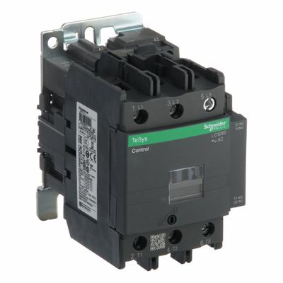 SCHNEIDER Magnetic Contactor: Non-Reversing, 3 Poles, 3NO Contacts, 80 A - Non-Reversing IEC Contactors
