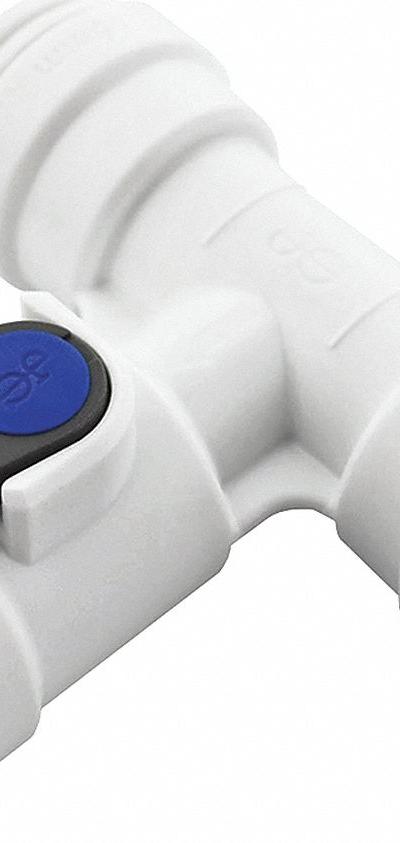 JOHN GUEST Manual Three-Way Ball Valve: 9/16 in - T-Port Acetal Ball Valves