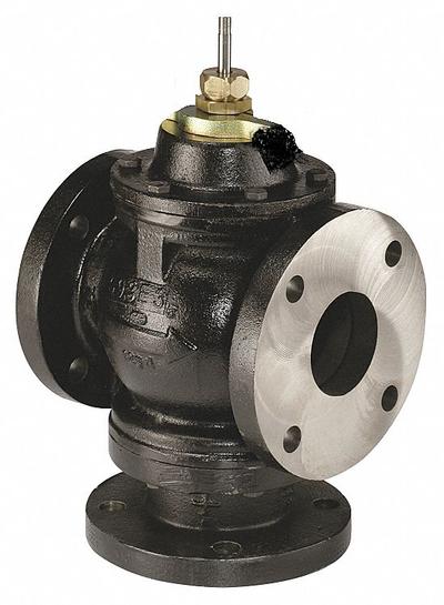 JOHNSON CONTROLS Hydronic Globe Valve: 3-Way, 238 CV Flow, 5 in Flanged, Cast Iron Body - 3-Way Flanged Connection Globe Valves
