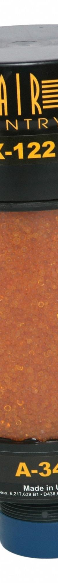 AIR SENTRY Desiccant Breather Replacement Cartridge: Silica Gel, 2 Micron Rating, 8 in Overall Lg (MPN 095A344). Key specifications — attr1257362: Cartridge; attr1257355: Check Valve Included; attr95771: 2; attr98902: AIR SENTRY; attr1257365: X-Series.
