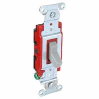 BRYANT Wall Switch: Toggle Switch, Single Pole, Maintained, Gray, 120/277V AC, 20 A (MPN 4901BGRY). Key specifications — Illuminated: No; Voltage Rating: 120/277V AC.
