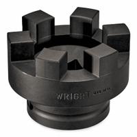 WRIGHT TOOL Castellated Spanner Socket: 2 1/2 in Drive Size, 2 1/4 in Socket Size, Castellated, Std (MPN 858C18). Key specifications — Brand: WRIGHT TOOL; Finish: Black Oxide; Socket Depth: Standard; Tether Ready: Not Tether Capable; Socket Shape: Castellated.