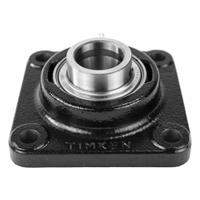 TIMKEN Flange Mount Bearing: Radial Ball, 2 11/16 in Bore, Cast Iron, Set Screws, 7 3/8 in Lg (MPN YCJ 2-11/16 SGT). Key specifications — Bore Type: Cylindrical; Brand: TIMKEN; Lubricant Material: NLGI 2 Lithium Complex Grease; Mounting Bolt Size: 5/8 in; Split Housing: Not Split; System of Measurement: Inch.