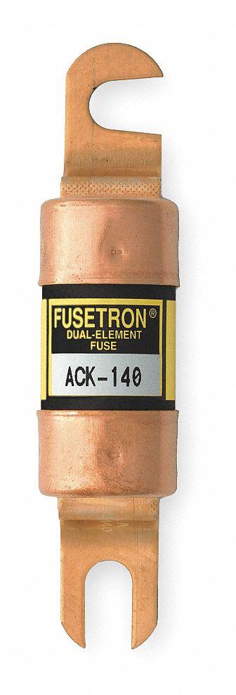 BUSSMANN Forklift Limiter Fuse: ACK Series, Bolt-On, Gen Purpose, 140 A, 72 V DC - Time-Delay Bolt-On Fuses