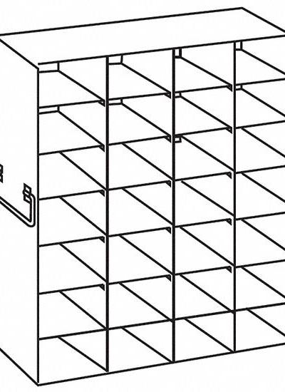 COLE-PARMER Upright Freezer Rack: 28 3/4 in Overall Lg - Cold Storage Racks