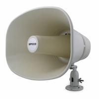 SPECO TECHNOLOGIES PA Weatherproof Speaker: Powered, 1-Way, 8 ohm Impedance, 11 in Overall Wd (MPN SPC30RT). Key specifications — attr1056470: Indoor; attr1056495: Powered.
