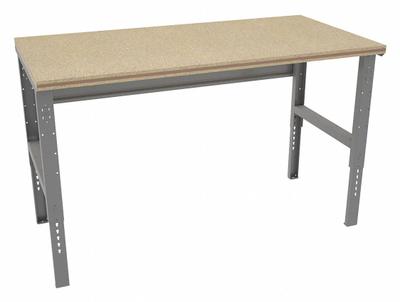TENNSCO Workbench: Adj Ht, Shop Top, 72 in x 36 in, 1,500 lb Overall Load Capacity - Open-Base Workstations