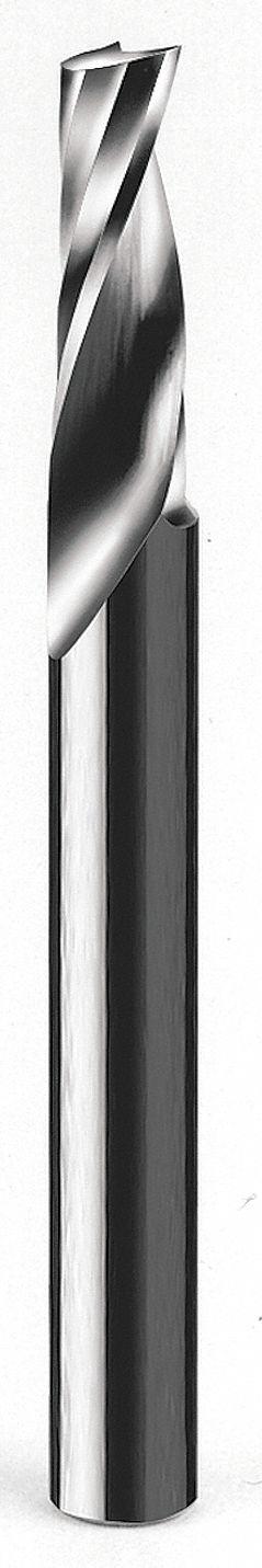 ONSRUD Solid Router Bit: Spiral O-Flute Upcut, 3 mm Cutter Dia, 8 mm LOC (MPN 63-812). Key specifications — attr1164582: 63-800; attr1164586: Hard Plastic.