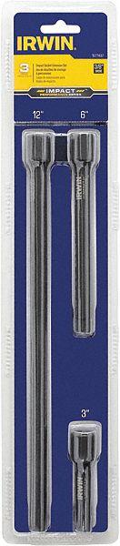 IRWIN Socket Extension Set: 3/8 in Input Drive Size, 3/8 in Output Drive Size - Impact Socket Extension Sets