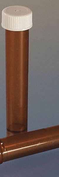 GLOBE SCIENTIFIC Test Tube: Test Tube, Polypropylene, 10 mL Capacity - mL, 0.34 oz Capacity - oz (MPN 6102AM). Key specifications — Brand: GLOBE SCIENTIFIC; Graduated: Yes; Closure Color: Amber; Includes Closure: Yes; Body Color: White; Bottom Shape: Conical; Body Material: Polypropylene.
