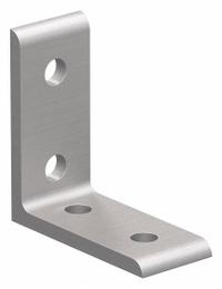 Inside Corner Bracket: Tall Inside-Corner Bracket, 25 Series, 50 mm x 22 mm x 50 mm, 4 Holes, Silver (MPN 25-4115). Key specifications — Material: Aluminum; Brand: 80/20; Finish: Anodized.