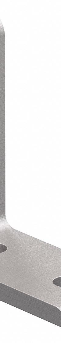 Inside Corner Bracket: Tall Inside-Corner Bracket, 25 Series, 50 mm x 22 mm x 50 mm, 4 Holes, Silver (MPN 25-4115). Key specifications — Material: Aluminum; Brand: 80/20; Finish: Anodized.