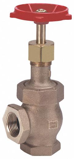 MILWAUKEE VALVE Angle Globe Valve: For Gas/Oil/Steam/Water Media, Bronze, Angle, 1 in Pipe Size, NPT (MPN 582 1"). Key specifications — Brand: MILWAUKEE VALVE; Stem: Rising.