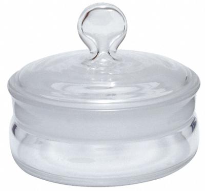 KIMBLE Weighing Bottle: 82 mL, Plug, 82 mm, Colorless, Closure Included, Wide Mouth Size - Glass Lab Weighing Bottles