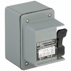 SQUARE D Manual Motor Switch: 3 Poles, 30 A, 4 NEMA Rating, Painted Steel Enclosure (MPN 2510KW2). Key specifications — Brand: SQUARE D; Maximum Voltage Rating: 230V DC; Mounting Style: Surface; Pilot Light: Not Included; Enclosure Material: Painted Steel.