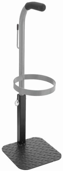 SAFTCART Single Cylinder Stand: 1 Cylinder, For 6 in to 7 in Dia, Clamp, 9 in W x 9 in D x 27 in H (MPN B-TOTE). Key specifications — Brand: SAFTCART; Manufacturer Part Number: B-TOTE.