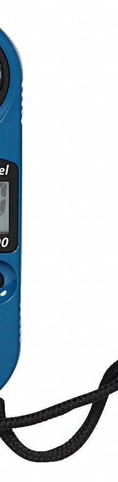KESTREL Anemometer: Rotating Vane, Over 100 fpm, Mini Vane Vane, 0810, NIST, LCD, 6,000 to 8,000 fpm. Key specifications — Calibration Certificate Type: NIST; Data Logging: No; Manufacturer Part Number: 0810; Brand: KESTREL; Temperature Accuracy: +/ 0.9°; Digital Display Screen Type: LCD; Display Type: Digital; Includes: Lanyard.