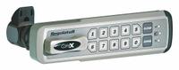 COMPX REGULATOR Electronic Keyless Lock: Brushed Nickel, Deadlatch, 1 1/2 in Body Ht, 12 Buttons (MPN REG-S-R-3). Key specifications — Finish: Brushed Nickel; Latch Type: Deadlatch; Brand: COMPX REGULATOR; Manufacturer Part Number: REG-S-R-3.