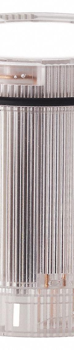 WERMA Tower Light Module: Flashing/Steady, 24V AC/24V DC, Clear, 70 mm Overall Dia, 66 mm Overall Ht (MPN 64723075). Key specifications — Brand: WERMA; Compatible with Series: KombiSIGN 72; Lens Color: Clear; Operating Voltage: 24V DC; Manufacturer Part Number: 64723075.