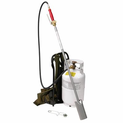FLAME ENGINEERING Torch Kit w/ Cylinder: Wide Brush Flame, External Lighter - Medium-Capacity Outdoor Torches