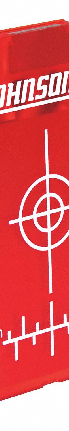 JOHNSON LEVEL Magnetic Floor Target, Red: Red, Magnetic Floor Target, 4 5/16 in Overall Ht, Red (MPN 40-6370). Key specifications — attr935972: JOHNSON LEVEL; attr937993: Magnetic Floor Target; attr940214: Red; attr940217: Red; attr940218: Laser Levels; attr940223: Plastic.