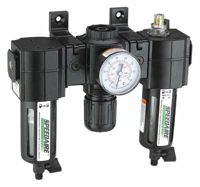 SPEEDAIRE Filter/Regulator/Lubricator: 3/8 in NPT, 60 cfm, 150 psi Max Op Pressure - Speedaire Filter, Regulator & Lubricators (FRLs)