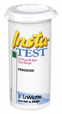 LAMOTTE Test Strips: Peroxide, 0 to 90 ppm Peroxide, Strip, 25 Tests, 3 in Overall Lg, Peroxide (MPN 2984). Key specifications — Test Form: Strip; Brand: LAMOTTE; Parameter Measurements Included: 0 to 90 ppm Peroxide.