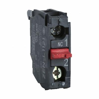 SCHNEIDER Contact Blocks: 22 mm Panel Mounting Size, 1NC, Momentary/Late Break