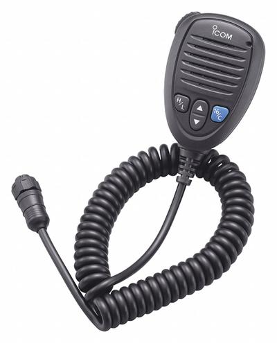 ICOM Speaker Microphone: Fits Icom, For M510/M605 Series, 17 in Cord, Push To Talk - ICOM-Compatible Microphones & Speakers