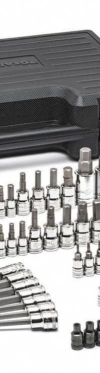 GEARWRENCH Socket Bit Sets: 1/4 in, 3/8 in, 1/2 in Drive Size, 1/8 in to E24 Tip Size Range (MPN 80742). Key specifications — attr1216280: Fixed Insert; attr1216283: GEARWRENCH; attr1225718: 1/8 in to E24; attr1227491: 1/4 in, 3/8 in, 1/2 in.