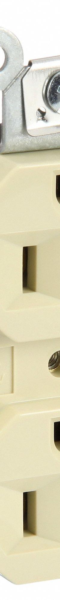HUBBELL Receptacle: Duplex, 5-15, Ivory, 125V AC, 15 A, 2 Pole / 3 Wire (MPN SNAP5262IA)