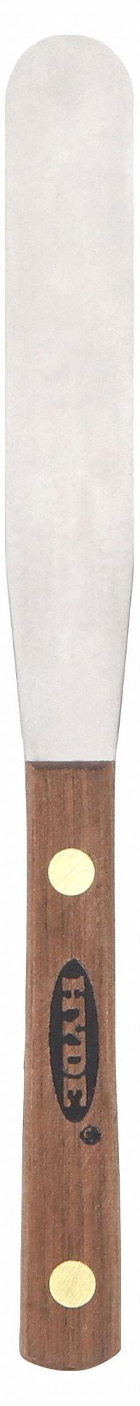 HYDE Spatula: Bld. Mat. Spring Steel, Hdl. Mat. Hardwood, Bld. Shp. Semi-Circle (MPN 41060). Key specifications — attr1004888: HYDE; attr1029665: Half.