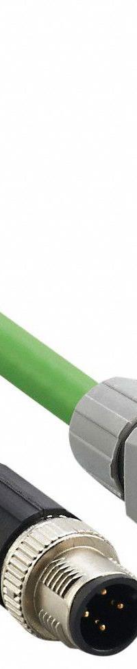 IFM Ethernet Cable: Cat5e, M12 Male Straight x RJ45 Male Straight, 0.5 m Lg, PVC, Green, D Coding (MPN E12490). Key specifications — Brand: IFM; Cable Jacket Color: Green; End 1 Coding: D; IP Rating: IP67; Performance Category: Cat5e.