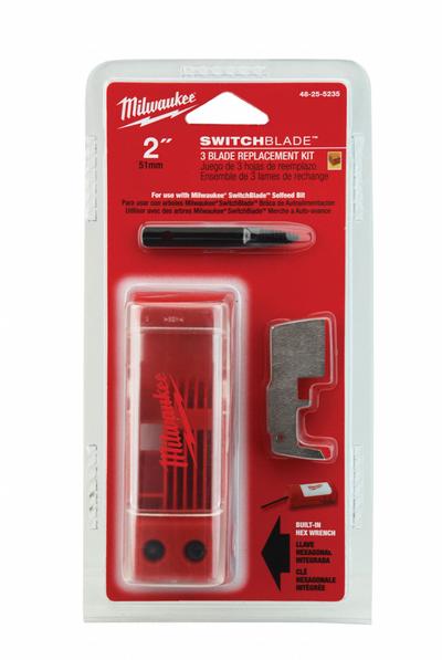 MILWAUKEE Self Feed Drill Bit Component: Hardened Steel, 2 in Blade Dia - Modular Self-Feed Drill Bit Components
