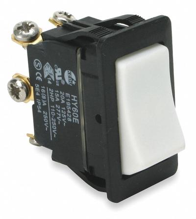 APPROVED VENDOR Rocker Switch: Series HY60, 2 Positions, DPDT, On/Momentary On - General Purpose Rocker Switches