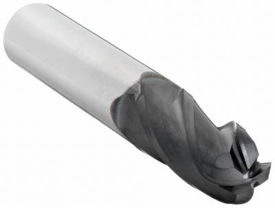 OSG Ball End Mill: Carbide, TiAlN Coated, 4 Flute, 6 mm Mill Dia, 19 mm LOC - General Purpose Carbide Ball End Mills