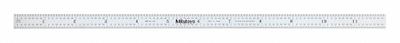 MITUTOYO Flexible Rule: 182-225, 12 in / 300 mm, 0.02 in Thick, 0.5 mm/1/64 in, Chrome - Stainless Steel Rulers