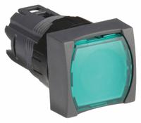 SCHNEIDER Flush Push Button: Green, 16 mm Mounting Size, Non-Metallic, Momentary (MPN ZB6CW3). Key specifications — Brand: SCHNEIDER; Action: Momentary; Series: XB6; Push Button Material Type: Non-Metallic.