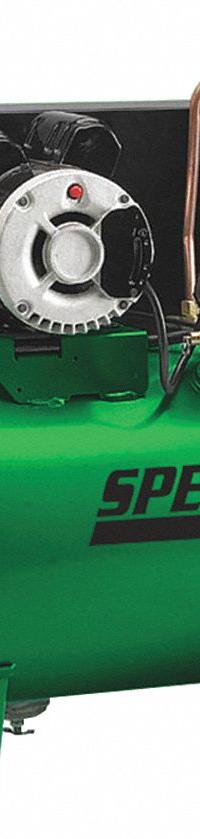 SPEEDAIRE Portable Air Compressor: Oil Lubricated, 20 gal, Horizontal, 3 hp, 10.2 cfm @ 90 psi (MPN 1NNF7). Key specifications — attr48686: Oil Lubricated; attr48685: 240V AC; attr48678: 15.7 A; attr48671: SPEEDAIRE; attr124308: Standard (75 dBA or more).