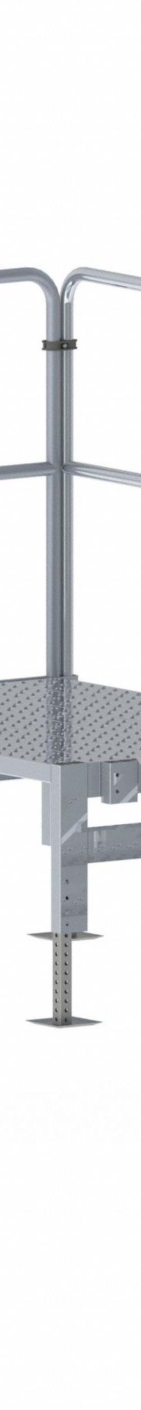 TRI-ARC Portable Stairs: 6 ft Overall Ht, Aluminum/Steel, 1,000 lb Load Capacity, Perforated (MPN TAVSM34-AS). Key specifications — attr1050559: Gray; attr1050557: TRI-ARC.
