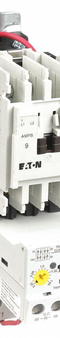 EATON NEMA Magnetic Motor Starter: Non-Reversing, 3 Poles, NEMA Size 00, 9 A, 120V AC Coil (MPN AN19AN0A5E1P6). Key specifications — Brand: EATON; Auxiliary Contact Form: 1NO; Coil Voltage: 110/120V AC; Phase: Three; Operator: None; Operator Controls: None; Auxiliary Contacts Included: 1NO; Signaling Features: Pilot Light.