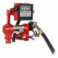 FILL-RITE Electric Drum Pump: 12 V DC, 1/4 hp HP, 20 gpm Max. Flow Rate, Cast Iron, Bung, Manual (MPN FR4211H). Key specifications — Brand: FILL-RITE; Meter: Mechanical (Gal).