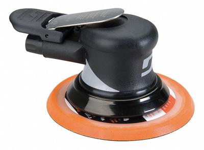 DYNABRADE Air Orbital Sander: 6 in Disc, Pressure Sensitive Adhesive, 3/16 in Orbit - Non-Vacuum Random Orbital Sanders