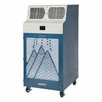 KWIKOOL Portable Air Conditioner: 4,000 sq ft – 5,500 sq ft, 120,000 BtuH, 460V AC, Cooling Only (MPN KIB12043-3). Key specifications — Compatible Location: Indoor; Voltage: 460V AC; Includes Air Filter: Air Filter Included; Brand: KWIKOOL.