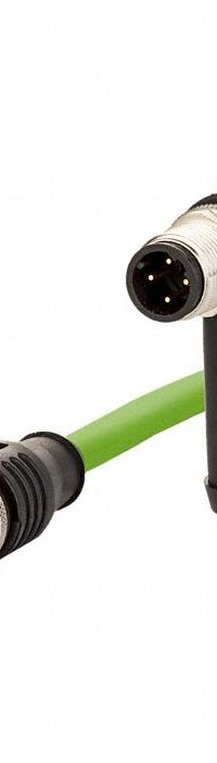 METZ CONNECT M12 Cable: Cat5/PROFINET, M12 Plug Male Straight x M12 plug Male Right Angle, 5 m Lg, D (MPN 142M1D19050). Key specifications — Brand: METZ CONNECT; Cable Jacket Color: Green; End 1 Coding: D; End 2 Coding: D; IP Rating: IP6X; Performance Category: Cat5; PROFINET.