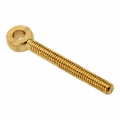 AMPG Fixed Rod End: Brass, Plain, 3 in Hole Center-to-End Lg, Right Hand - Brass Male Threaded Fixed Rod Ends